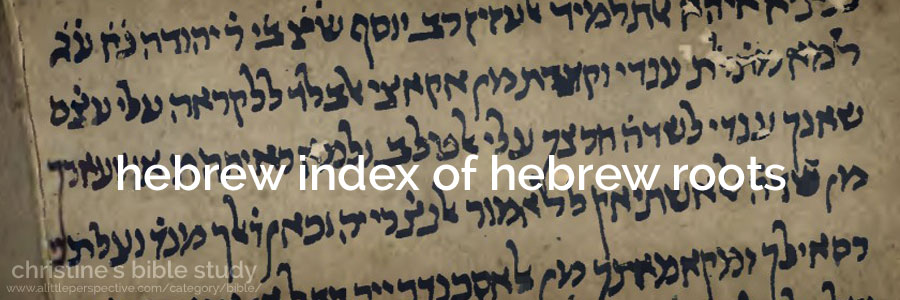 hebrew index of hebrew roots | christine's bible study at a little perspective