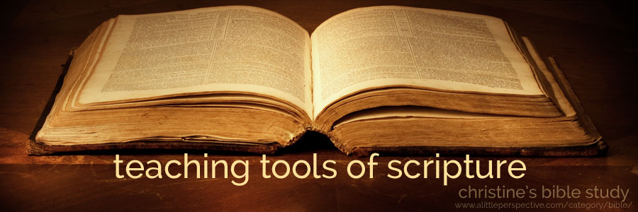 Teaching tools of scripture | christine's bible study